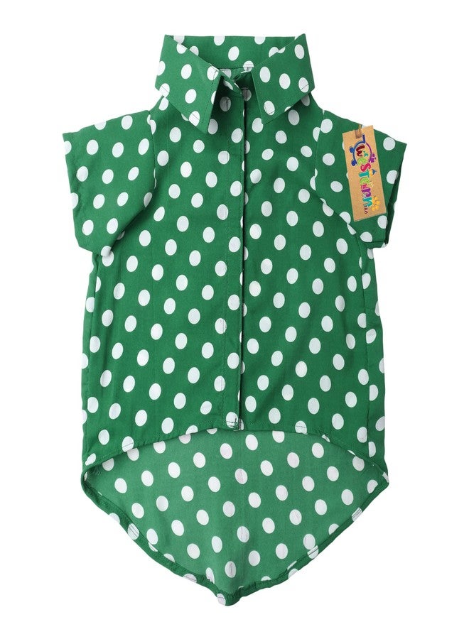 Western Era Cotton Printed Breathable Basic Vest Dog Shirt, Super Soft Shirt, Cute Lightweight Thin Shirt for Your Furries, Ultra Comfort Dog Apparel (Medium - 16 inch) (Polka Green) - Image 5